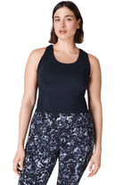 Sweaty Betty Athlete Crop Seamless Gym Tank Black
