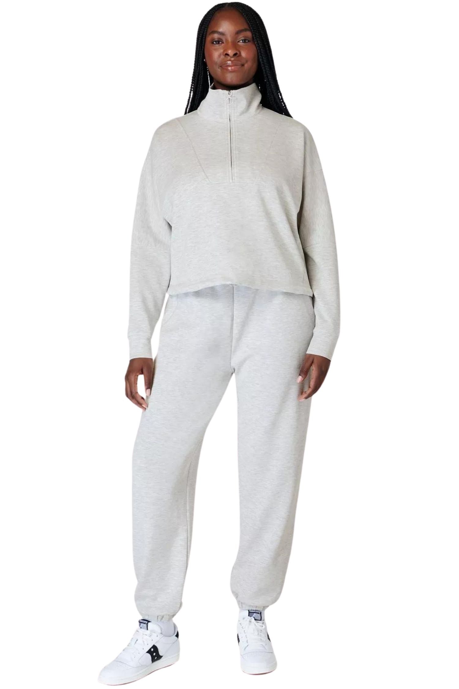 Sweaty Betty Sand Wash Cuffed Pants Ice Grey Marl