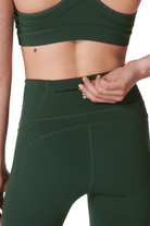 Sweaty Betty Power Boot Cut 2.0 Wrap Waist Trek Green