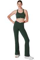 Sweaty Betty Power Boot Cut 2.0 Wrap Waist Trek Green