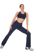 Sweaty Betty Power Boot Cut 2.0 Wrap Waist Navy Blue