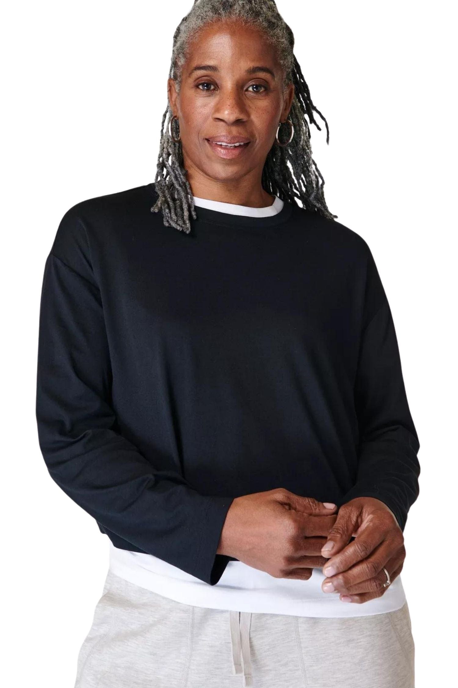 Sweaty Betty Essential Crop Long Sleeve Black