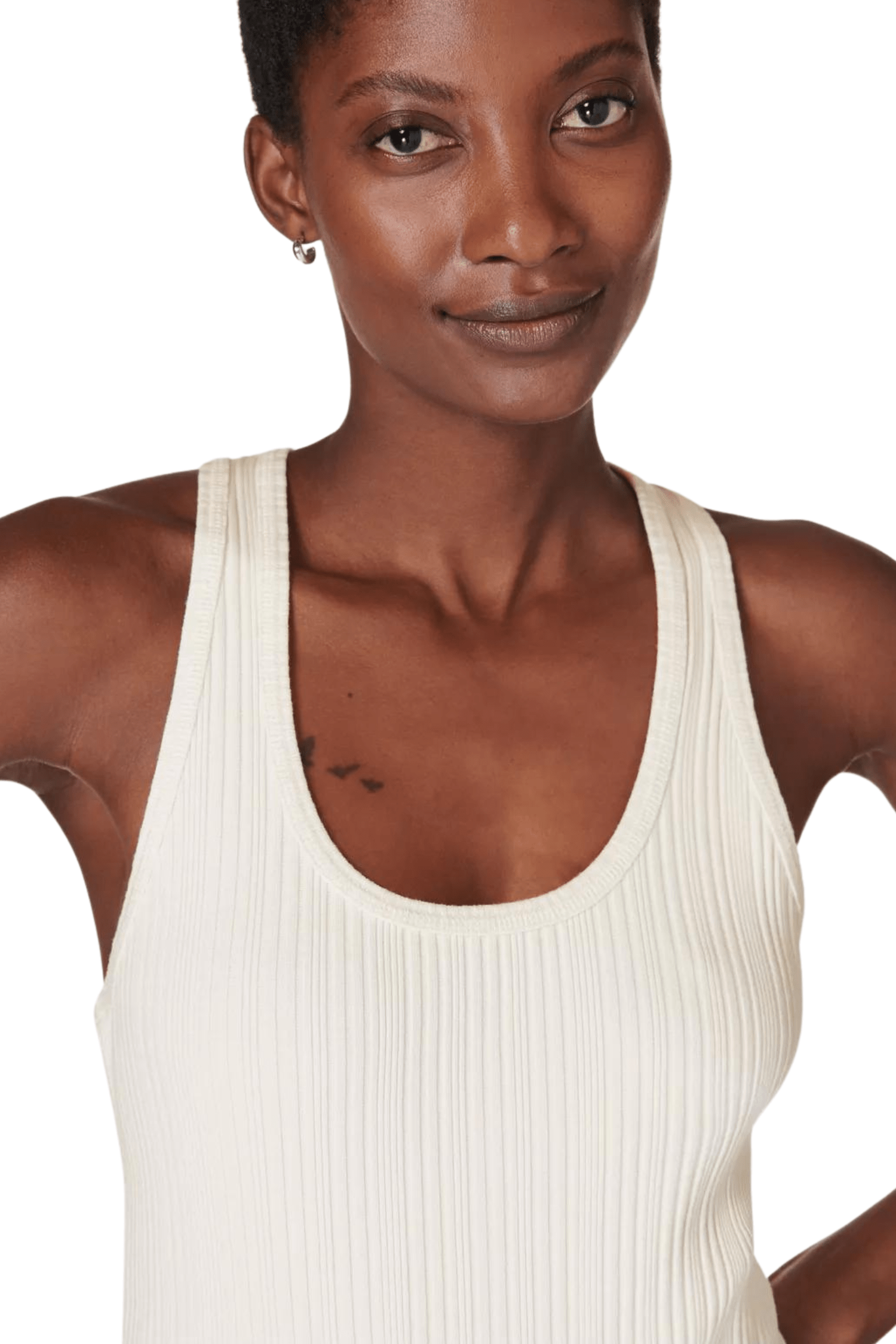 Sweaty Betty Resort Rib Tank Dress Lily White