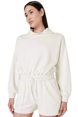 Sand Wash CloudWeight Crop Hoodie