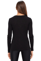 The Upside Rib Chrissy Long Sleeve Top Black