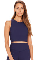The Upside Ribbed Samara Crop Navy
