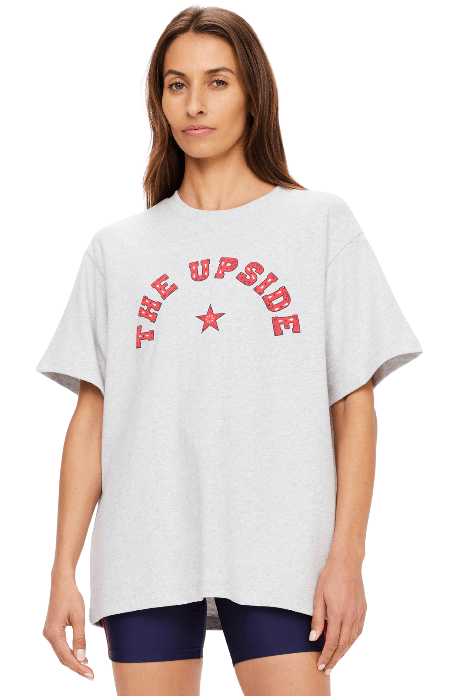 The Upside Ranchero Sammi Tee Grey Marle