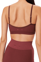 The Upside Ribbed Seamless Ballet Bra Brown