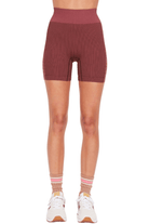 The Upside Ribbed Seamless 5IN Spin Shorts Brown