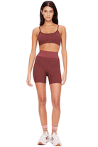 The Upside Ribbed Seamless 5IN Spin Shorts Brown