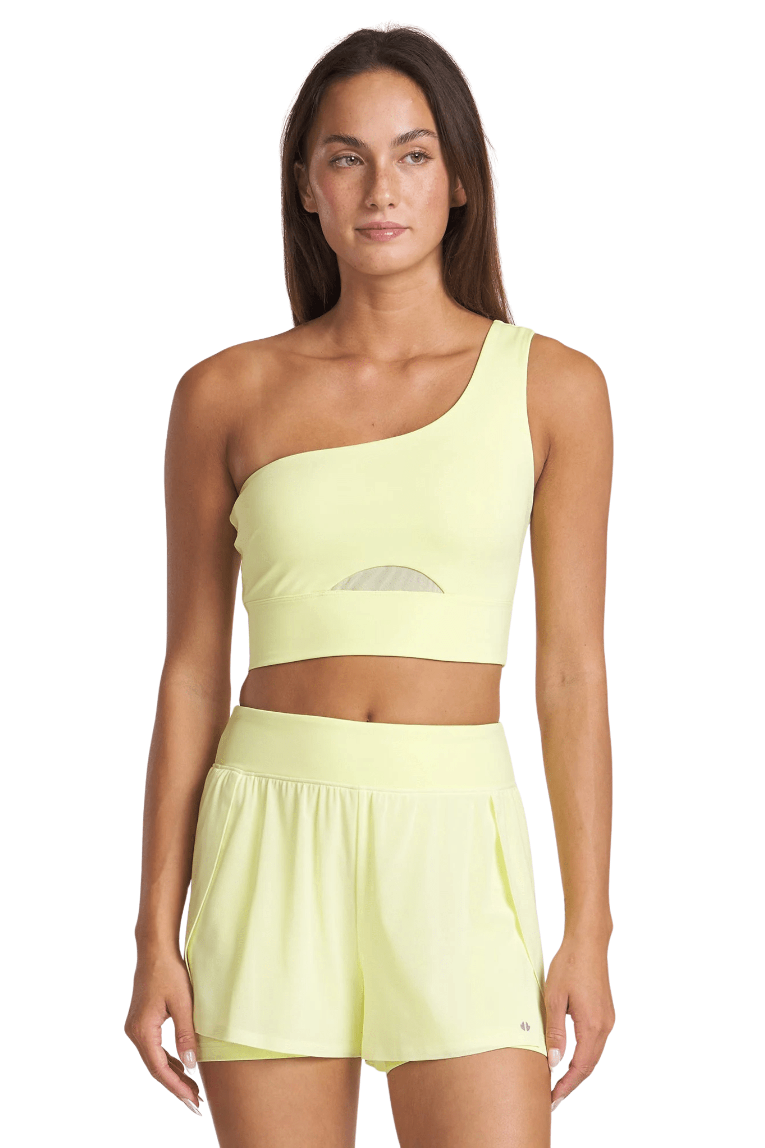 Uplift One Shoulder Bra Lime Glow