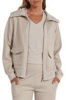 Thrive Société Quinn Double Zip Jacket Stone