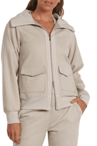 Thrive Société Quinn Double Zip Jacket Stone