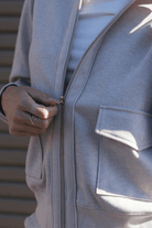 Thrive Société Quinn Double Zip Jacket Stone