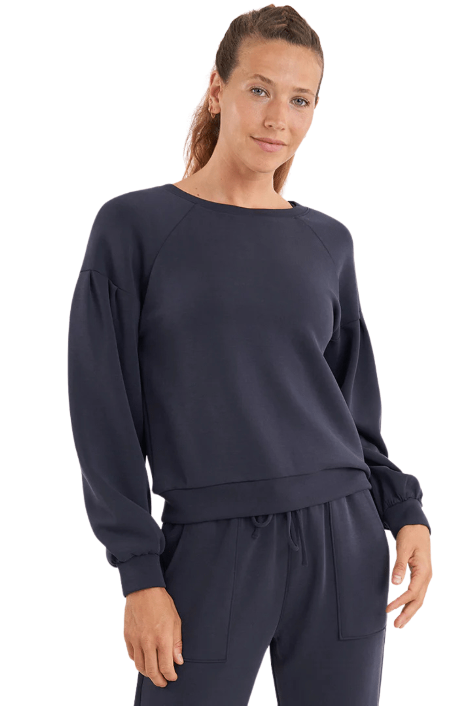 Thrive Société Pleated Pullover Carbon