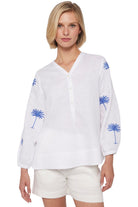 Vilagallo Shirt Ebba Emb White Linen