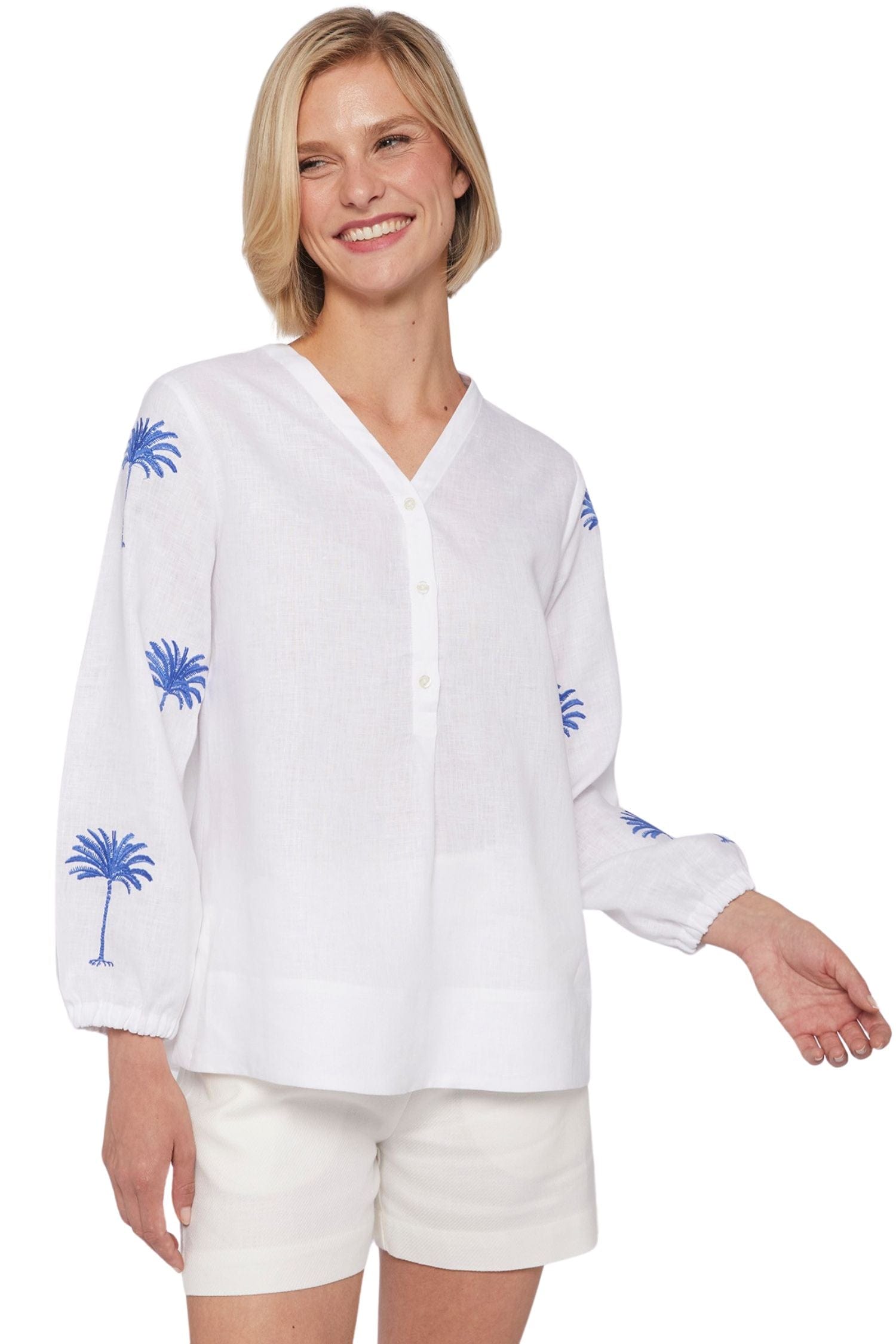 Vilagallo Shirt Ebba Emb White Linen