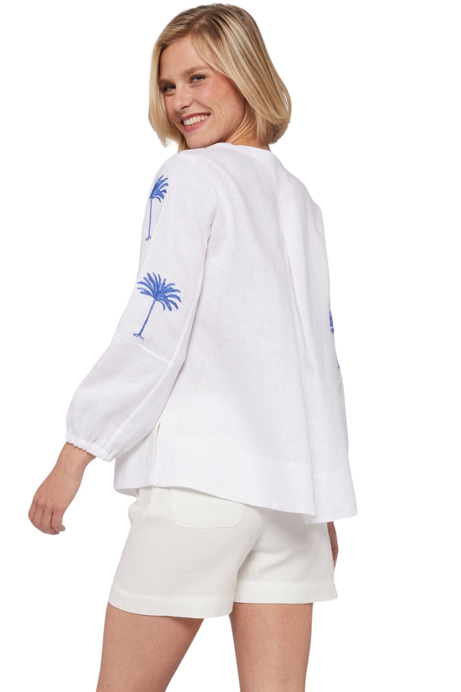 Vilagallo Shirt Ebba Emb White Linen