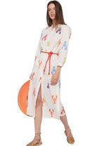 Vilagallo Dress Amina Langosta Acuarela