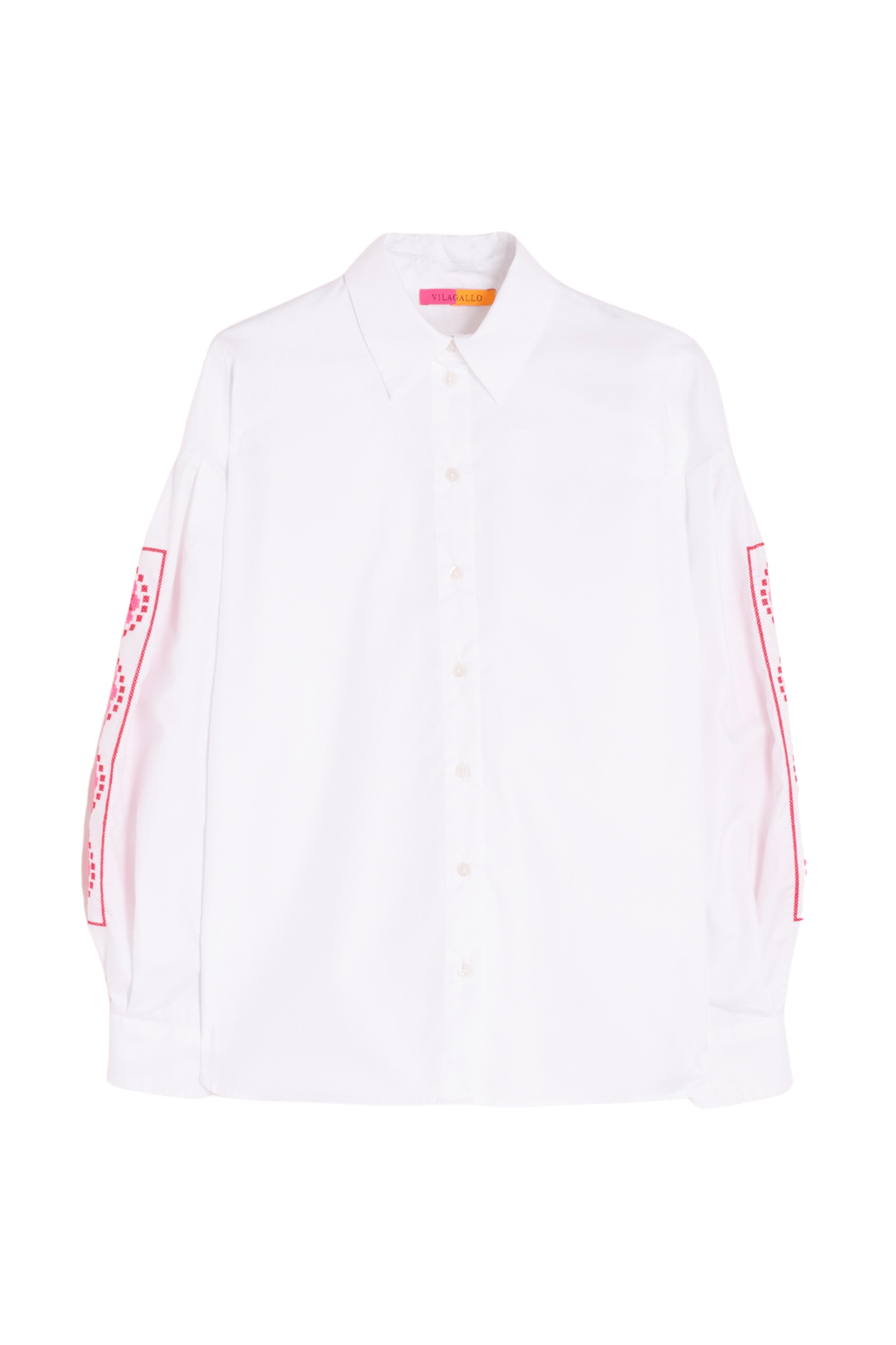 Vilagallo Vernen Shirt Embroidery White Twill