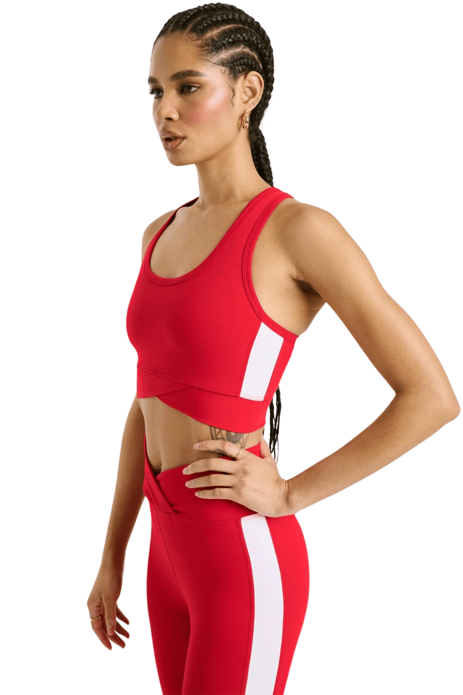 Year of Ours Sport Track Bra Red/White