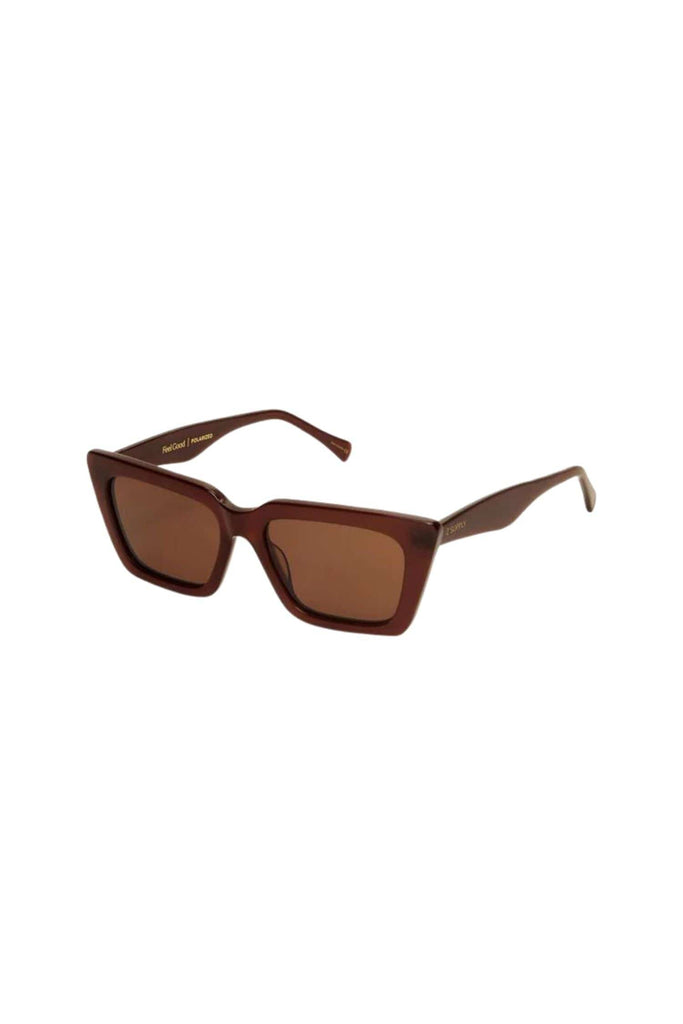 Z Supply Feel Good Sunglasses Chestnut Brown Polarized