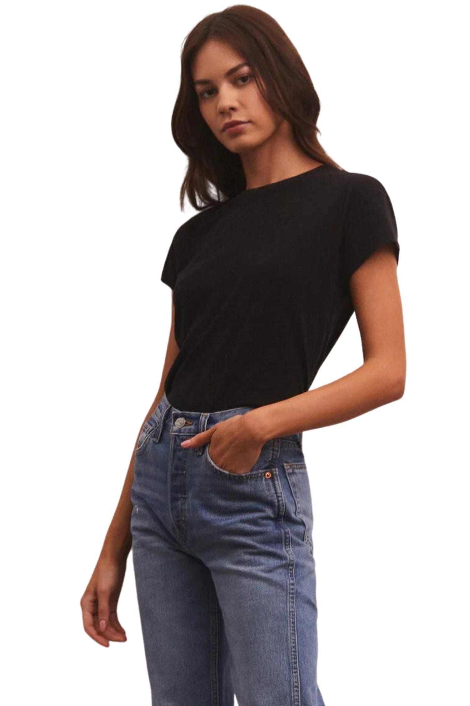 Z Supply Modern Slub Tee Black