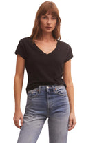 Z Supply Modern V-Neck Tee Black