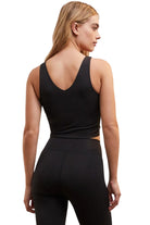 Z Supply V-Neck Longline Tank Black