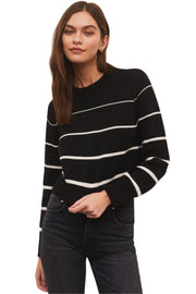 Z Supply Milan Stripe Sweater Black