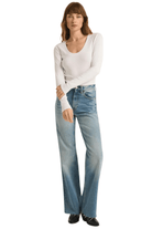 Z Supply Sirena Rib Long Sleeve Tee White