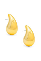 Zenzii Chunky Metal Crescent Drop Earring Gold