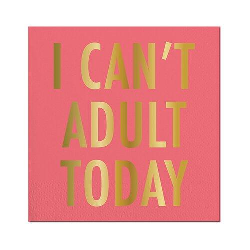 Slant I Can't Adult Today Cocktail Napkin