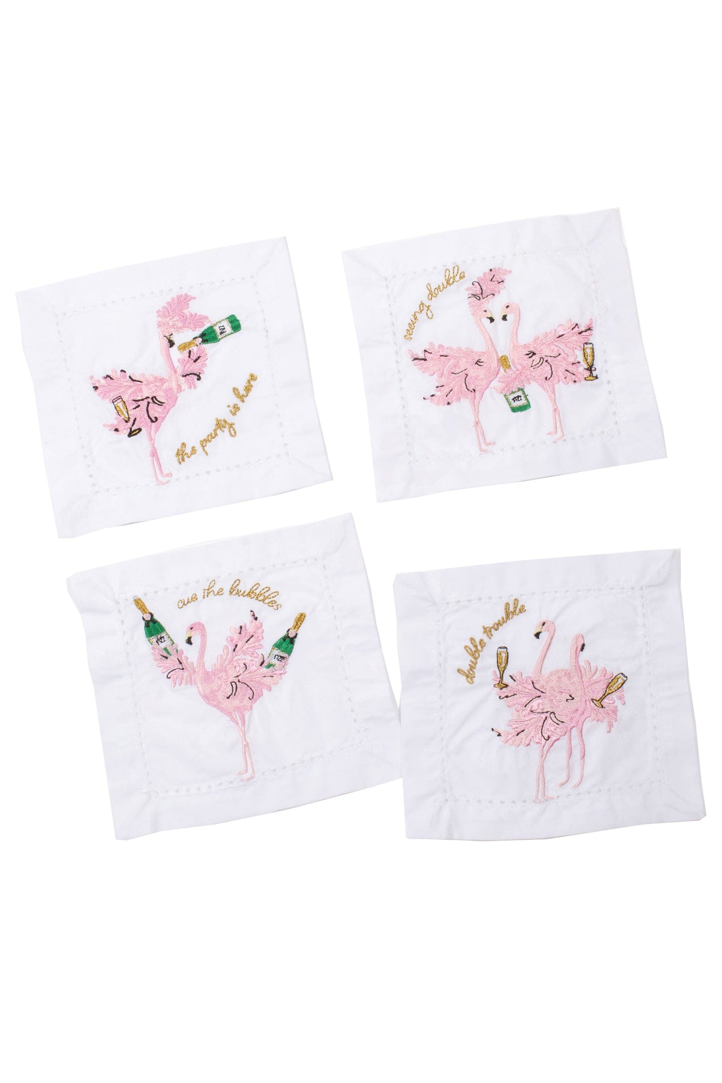 8 Oak Lane Cloth Napkin Set Flamingos