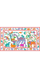 Gretchen Scott Animal Kingdom Embroidered Pareo Shawl