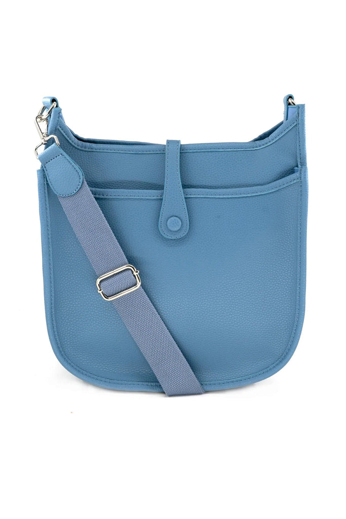 BC Handbags Large Messenger Bag Blue