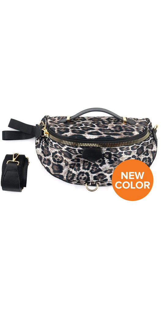 BC Handbags Large Nylon Fanny Pack Leopard