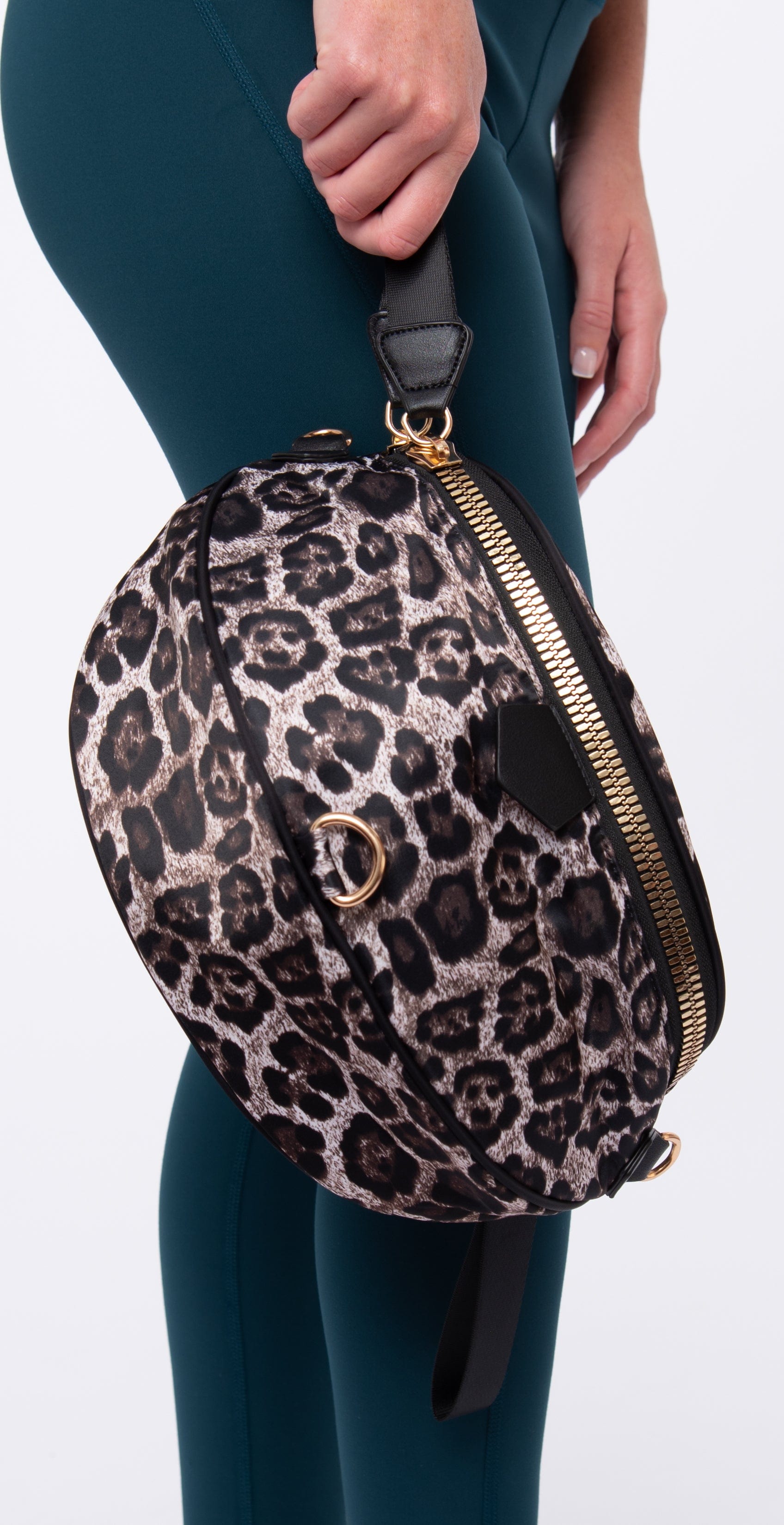 BC Handbags Large Nylon Fanny Pack Leopard