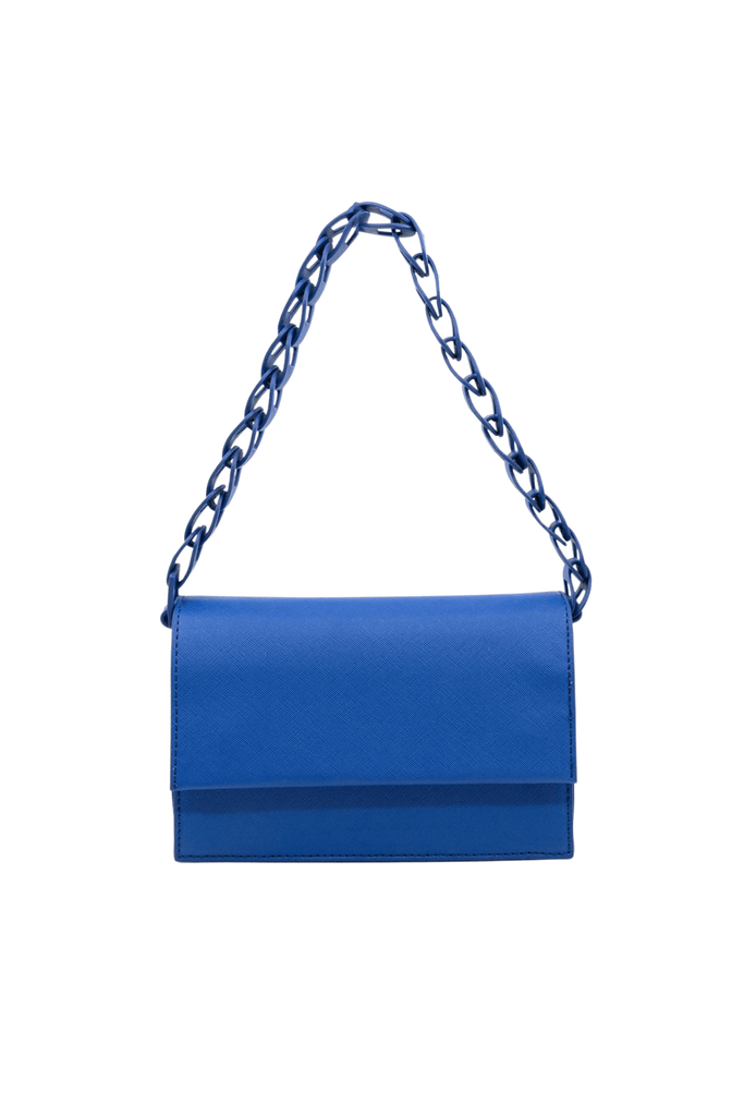 BC Bags Classic Flap Chain Bag Blue