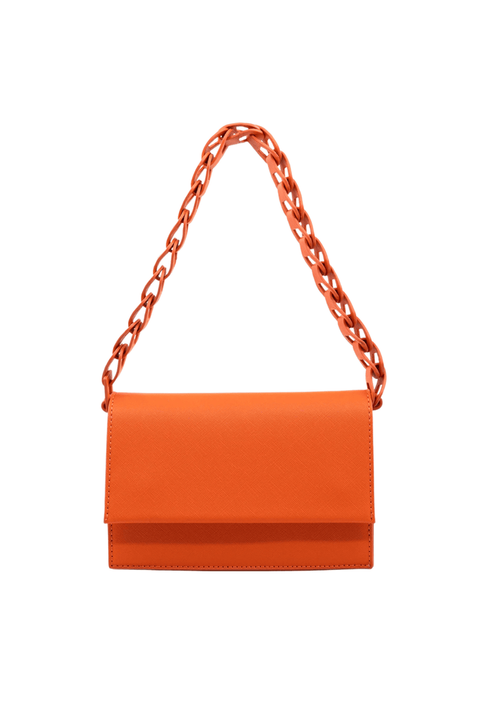 BC Bags Classic Flap Chain Bag Orange