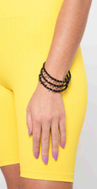 Tickled Pink Dancing Beaded Bangle Black