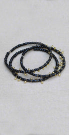 Tickled Pink Dancing Beaded Bangle Black