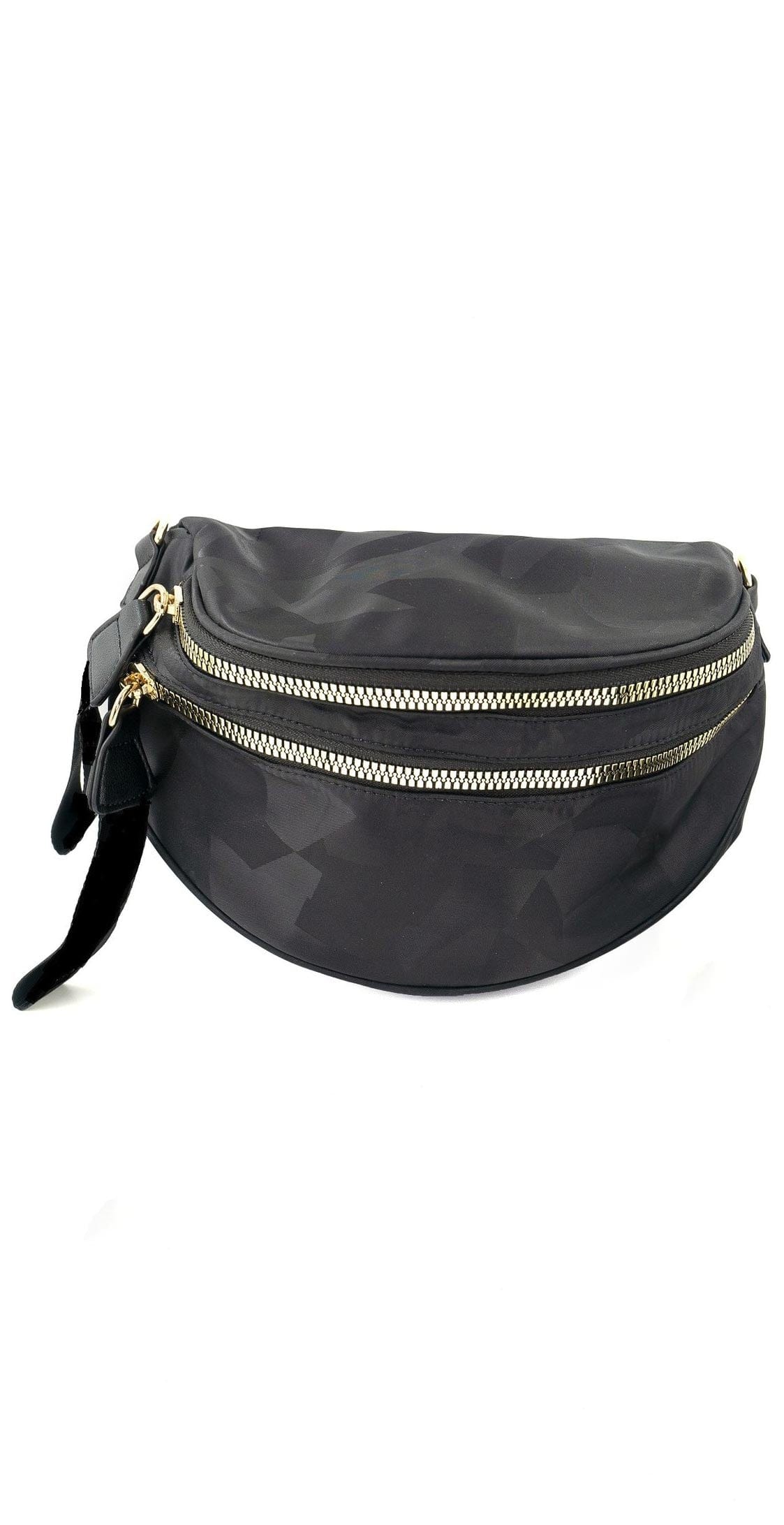 BC Handbags Nylon Fanny Pack Black Camo