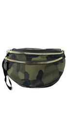 BC Handbags Nylon Fanny Pack Green Camo
