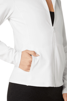 Beyond Yoga Spacedye On The Go Mock Neck Jacket Cloud White