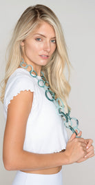 Rush by Denis & Charles Tami Round Link Necklace Blue