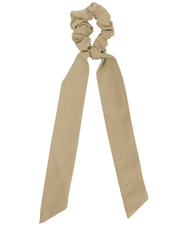 Dainty Ivy Solid Short Scarf Pony Taupe