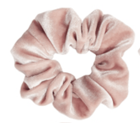 Dainty Ivy Velvet Scrunchies Dust Pink