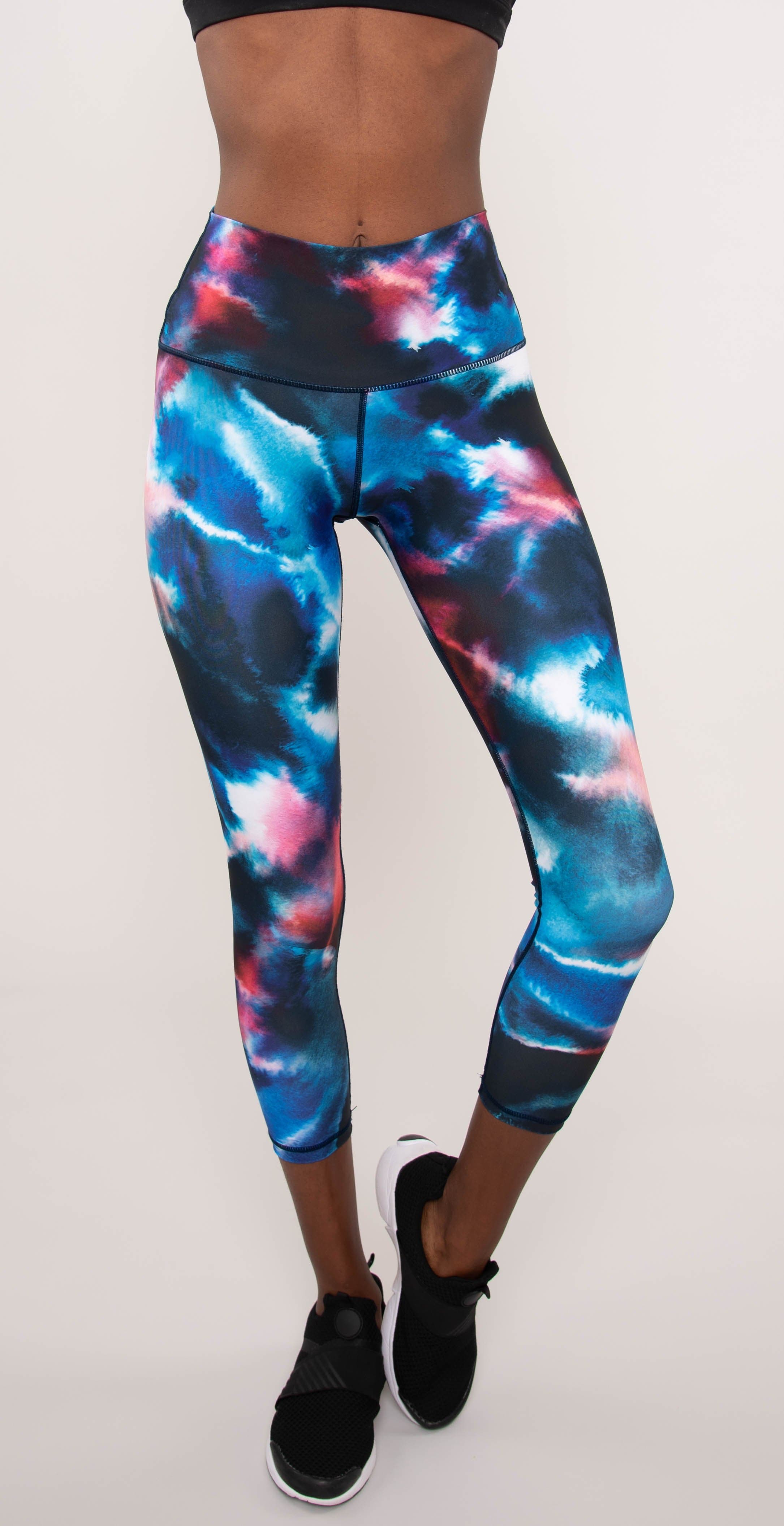 Catleya Jimi 7/8 High Waist Leggings Navy Tie Dye