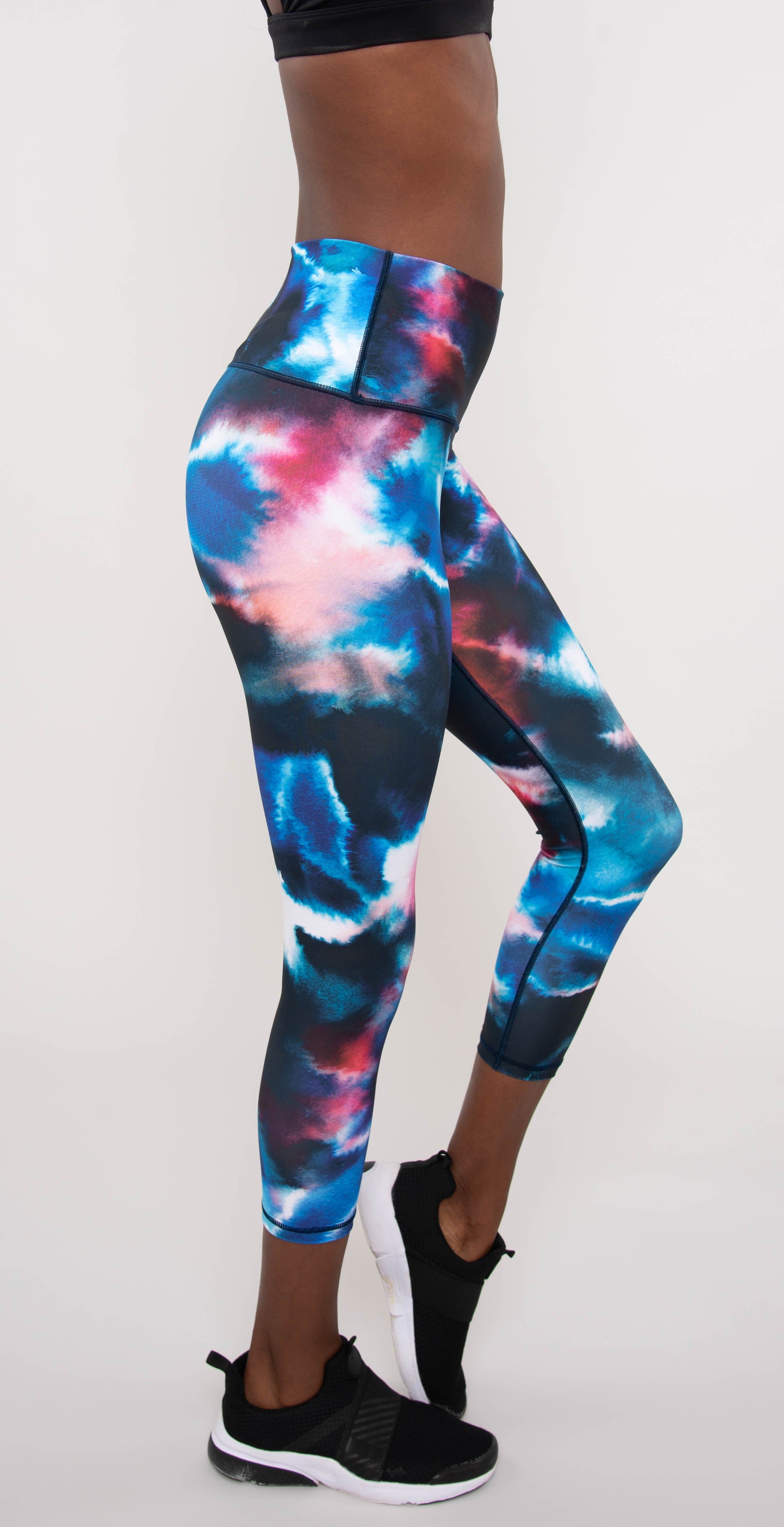 Catleya Jimi 7/8 High Waist Leggings Navy Tie Dye